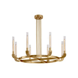 Flute Chandelier by Alora, Finish: Urban Bronze, Vintage Brass, Nickel Polished, Number of Lights: 4, 8, 12, 16, | Casa Di Luce Lighting