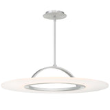 Elektron dweLED Pendant-Semi-Flushmount by W.A.C. Lighting, Finish: Aluminum Brushed, Black, Size: 20 Inch, 28 Inch, | Casa Di Luce Lighting