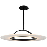 Elektron dweLED Pendant-Semi-Flushmount by W.A.C. Lighting, Finish: Aluminum Brushed, Black, Size: 20 Inch, 28 Inch, | Casa Di Luce Lighting