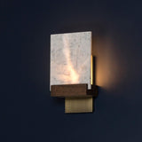 Fortis LED Wall Sconce by Cerno, Color: Carrara Marble-Cerno, Finish: Brushed Aluminium-Cerno, Distressed Brass-Cerno, Brass Brushed, Oiled Bronze-Cerno, Light Option: 2700K LED, 3500K LED | Casa Di Luce Lighting