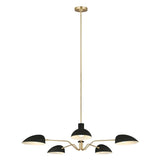 Jane Chandelier by ED by Ellen DeGeneres, Finish: Midnight Black, White Matte, , | Casa Di Luce Lighting
