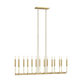 Brianna Linear Chandelier by ED by Ellen DeGeneres, Finish: Nickel Polished, Burnished Brass, , | Casa Di Luce Lighting