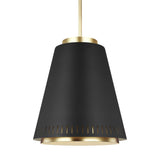 Carter Pendant by ED by Ellen DeGeneres, Finish: White Matte, Midnight Black, Size: Wide, Tall, | Casa Di Luce Lighting