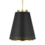 Carter Pendant by ED by Ellen DeGeneres, Finish: White Matte, Midnight Black, Size: Wide, Tall, | Casa Di Luce Lighting