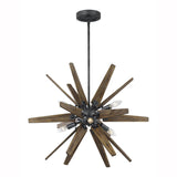 Dark Weathered Zinc Thorne 6 Light Chandelier by Feiss Generation Lighting
