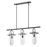 Nuance Linear Chandelier by Kelly by Kelly Wearstler, Finish: Aged Iron, Nickel Polished, , | Casa Di Luce Lighting