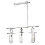 Nuance Linear Chandelier by Kelly by Kelly Wearstler, Finish: Aged Iron, Nickel Polished, , | Casa Di Luce Lighting