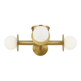 Nodes Semi-Flush Ceiling Light by Kelly by Kelly Wearstler, Finish: Midnight Black, Burnished Brass, , | Casa Di Luce Lighting