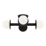 Nodes Semi-Flush Ceiling Light by Kelly by Kelly Wearstler, Finish: Midnight Black, Burnished Brass, , | Casa Di Luce Lighting