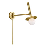 Nodes Pivot Wall Light by Kelly by Kelly Wearstler, Finish: Midnight Black, Burnished Brass, Size: Small, Large, | Casa Di Luce Lighting