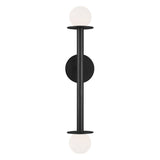 Nodes 2 Light Wall Sconce by Kelly by Kelly Wearstler, Finish: Midnight Black, Burnished Brass, , | Casa Di Luce Lighting