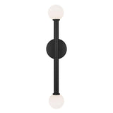 Nodes 2 Light Wall Sconce by Kelly by Kelly Wearstler, Finish: Midnight Black, Burnished Brass, , | Casa Di Luce Lighting