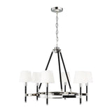 Katie Chandelier by Lauren Ralph Lauren, Finish: Polished Nickel, Time Worn Brass, Number of Lights: 6, 8, | Casa Di Luce Lighting
