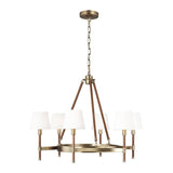 Katie Chandelier by Lauren Ralph Lauren, Finish: Time Worn Brass, Number of Lights: 6, | Casa Di Luce Lighting