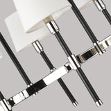 Katie Linear Chandelier by Lauren Ralph Lauren, Finish: Polished Nickel, Time Worn Brass, , | Casa Di Luce Lighting