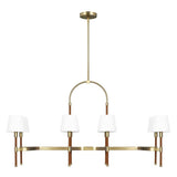 Katie Linear Chandelier by Lauren Ralph Lauren, Finish: Polished Nickel, Time Worn Brass, , | Casa Di Luce Lighting
