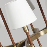 Katie Linear Chandelier by Lauren Ralph Lauren, Finish: Polished Nickel, Time Worn Brass, , | Casa Di Luce Lighting