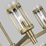 Flynn Cross Chandelier by Lauren Ralph Lauren, Finish: Nickel Polished, Time Worn Brass, , | Casa Di Luce Lighting