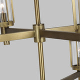 Flynn Cross Chandelier by Lauren Ralph Lauren, Finish: Nickel Polished, Time Worn Brass, , | Casa Di Luce Lighting