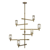 Flynn Chandelier by Lauren Ralph Lauren, Finish: Nickel Polished, Time Worn Brass, Number of Lights: 3, 6, | Casa Di Luce Lighting