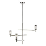 Flynn Chandelier by Lauren Ralph Lauren, Finish: Nickel Polished, Time Worn Brass, Number of Lights: 3, 6, | Casa Di Luce Lighting