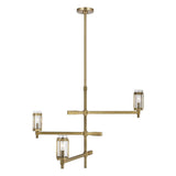 Flynn Chandelier by Lauren Ralph Lauren, Finish: Nickel Polished, Time Worn Brass, Number of Lights: 3, 6, | Casa Di Luce Lighting