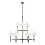 Polished Nickel 9 Light Robert Chandelier by Lauren by Ralph Lauren