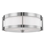 Flynn Flushmount by Lauren Ralph Lauren, Finish: Nickel Polished, Time Worn Brass, Size: Medium, Large, | Casa Di Luce Lighting