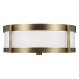Flynn Flushmount by Lauren Ralph Lauren, Finish: Nickel Polished, Time Worn Brass, Size: Medium, Large, | Casa Di Luce Lighting