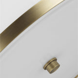 Flynn Flushmount by Lauren Ralph Lauren, Finish: Nickel Polished, Time Worn Brass, Size: Medium, Large, | Casa Di Luce Lighting