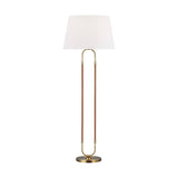 Katie Floor Lamp by Lauren Ralph Lauren, Finish: Polished Nickel, Time Worn Brass, , | Casa Di Luce Lighting