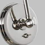 Hazel Task Wall Light by Lauren Ralph Lauren, Finish: Nickel Polished, Time Worn Brass, , | Casa Di Luce Lighting