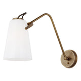 Hazel Task Wall Light by Lauren Ralph Lauren, Finish: Nickel Polished, Time Worn Brass, , | Casa Di Luce Lighting