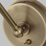 Hazel Task Wall Light by Lauren Ralph Lauren, Finish: Nickel Polished, Time Worn Brass, , | Casa Di Luce Lighting