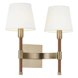 Katie Double Wall Light by Lauren Ralph Lauren, Finish: Polished Nickel, Time Worn Brass, , | Casa Di Luce Lighting