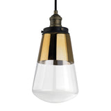 Painted Aged Brass / Dark Weathered Zinc Waveform Pendant by Feiss by Generation Lighting