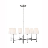 Capri Chandelier by TOB by Thomas O'Brien, Finish: Nickel Polished, Number of Lights: 6, | Casa Di Luce Lighting