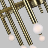 Beckham Modern Chandelier by TOB by Thomas O'Brien, Finish: Nickel Polished, Burnished Brass, Size: Medium, Large, | Casa Di Luce Lighting
