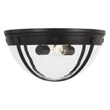 Logan Flushmount by TOB by Thomas O'Brien, Finish: Aged Iron, Nickel Polished, , | Casa Di Luce Lighting