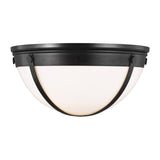Logan Large Flush Mount by TOB by Thomas O'Brien, Finish: Nickel Polished, Aged Iron, , | Casa Di Luce Lighting