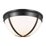 Logan Large Flush Mount by TOB by Thomas O'Brien, Finish: Nickel Polished, Aged Iron, , | Casa Di Luce Lighting