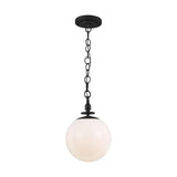 Capri Globe Pendant by TOB by Thomas O'Brien, Finish: Aged Iron, Size: Medium, | Casa Di Luce Lighting