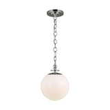 Capri Globe Pendant by TOB by Thomas O'Brien, Finish: Nickel Polished, Size: Medium, | Casa Di Luce Lighting
