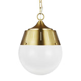 Arlett Pendant by TOB by Thomas O'Brien, Finish: Burnished Brass, Midnight Black, , | Casa Di Luce Lighting