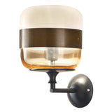 Futura Wall Light by Vistosi, Color: Amber/Antique Brass - Vistosi, White/Black - Vistosi, Smokey/Brown - Vistosi, Crystal/Copper - Vistosi, Finish: Black, Copper, | Casa Di Luce Lighting