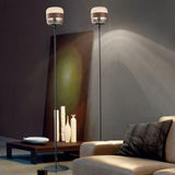 Futura PT P Floor Lamp by Vistosi, Color: Black/Crystal - Vistosi, Copper/White - Vistosi, Brown/Smokey - Vistosi, Brass/Amber - Vistosi, Multicolor - Vistosi, Finish: Matt Black, Glossy Copper, | Casa Di Luce Lighting