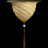 Glass Samarkanda Wall Sconce by Fortuny by Venetia Studium, Color: Gold Serpentine-Fortuny, Silver Serpentine-Fortuny, White Serpentine-Fortuny, , | Casa Di Luce Lighting