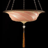 Red Mosaic Scudo Saraceno Glass Suspension by Fortuny