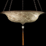 Silver Classic Scudo Saraceno Glass Suspension by Fortuny