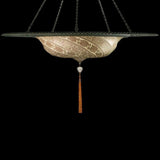 Silver Classic Scudo Saraceno with Metal Ring Suspension by Fortuny